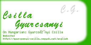 csilla gyurcsanyi business card